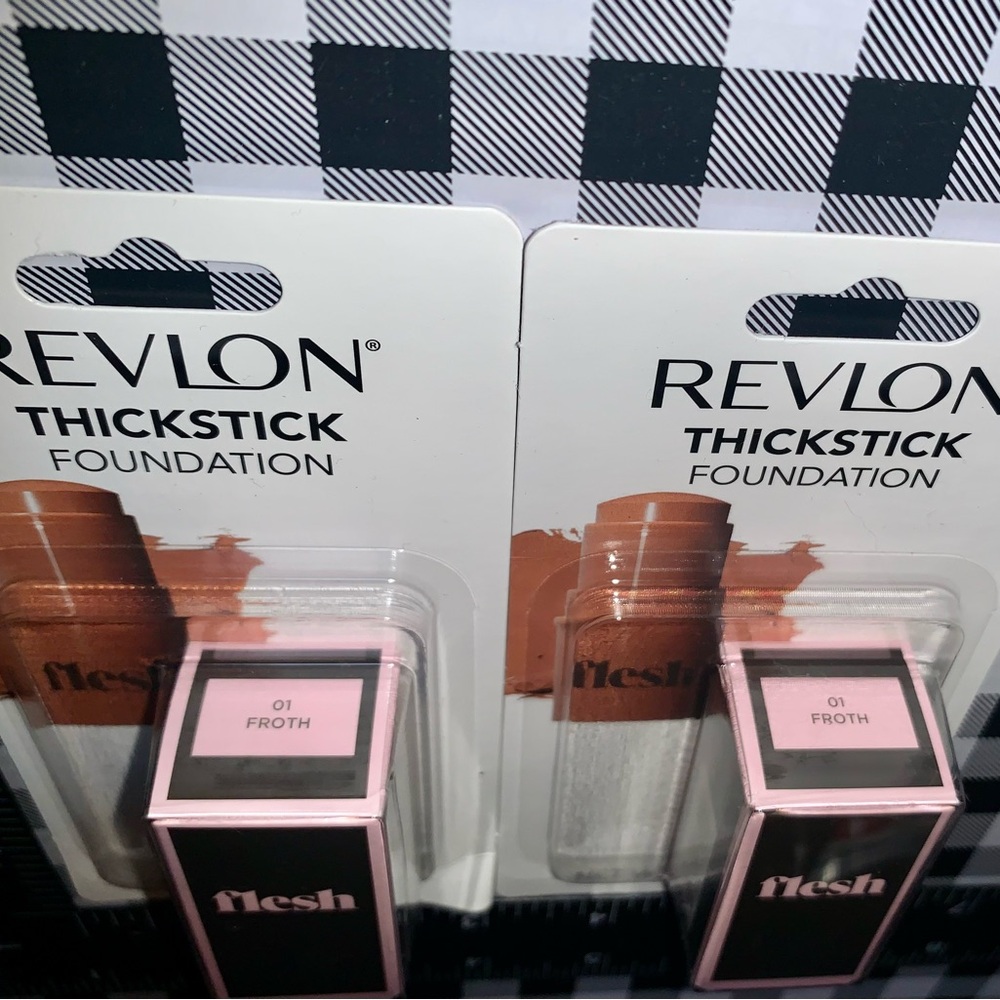 Lot of 2 Revlon Thickstick flesh Foundation Shade: 01 Froth .16 Oz net wt each - Picture 3 of 3